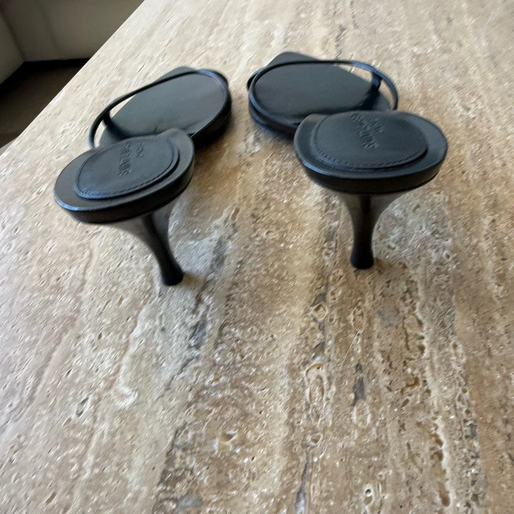 NWOB Saint Laurent Women's Carla High Heel Slide Sandals size 39 1/2 - Picture 6 of 8